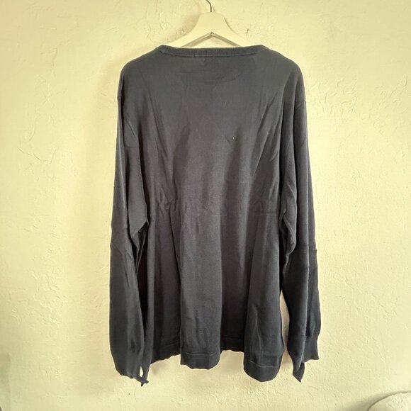 J.Crew Mens Cotton Crewneck Sweater XXXL Navy Pullover Long Sleeve L1239 New - Picture 2 of 7